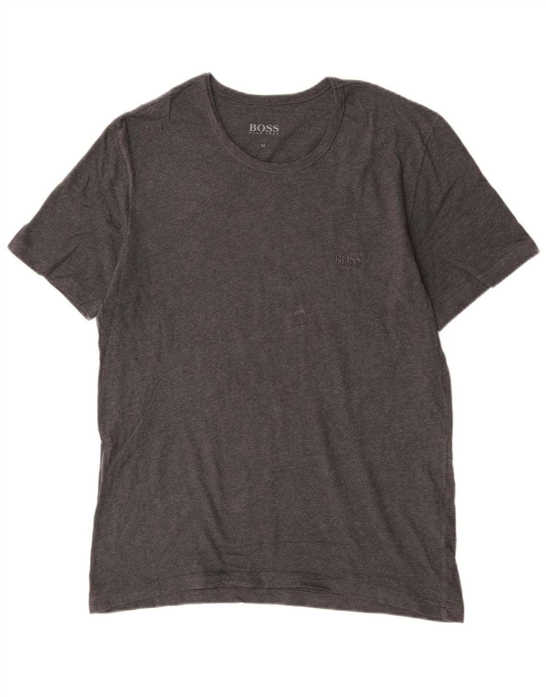 T-shirt da uomo Hugo Boss Top in cotone grigio medio