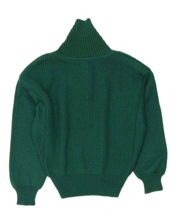 SKIPPER'S Womens Shawl Neck Jumper Sweater IT 46 Large Green Wool
