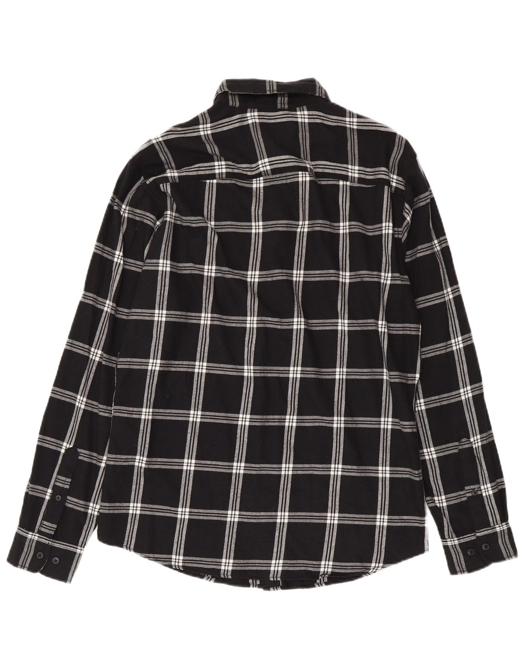 Jack & Jones Camicia da uomo in flanella di cotone a quadri neri grandi