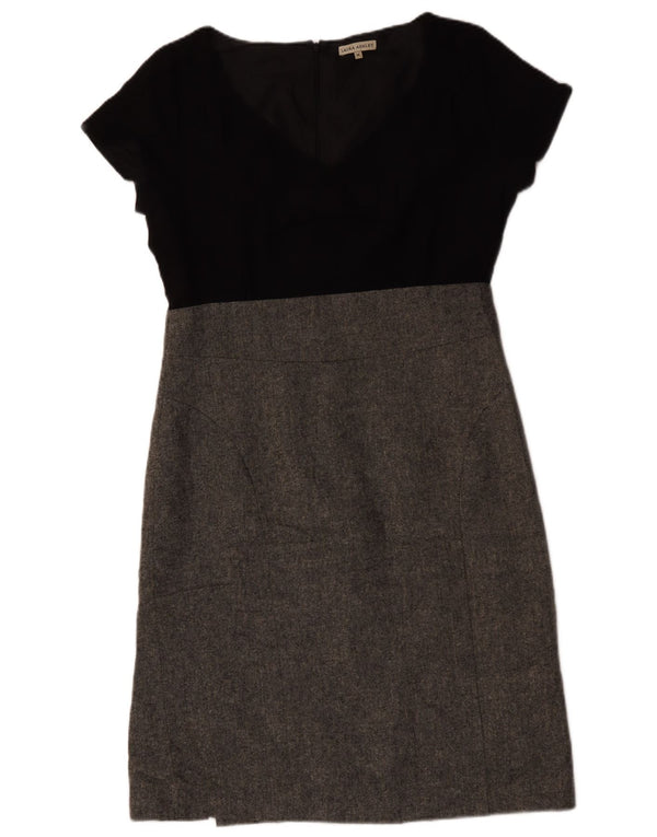 Abito tubino da donna Laura Ashley UK 14 Grande poliestere color block nero