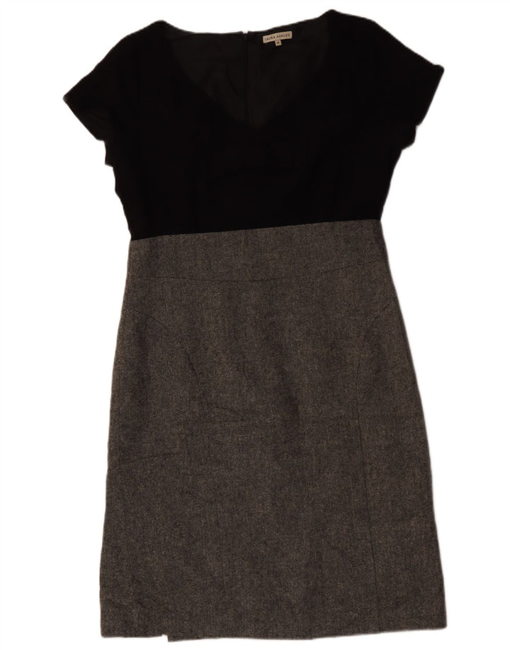 Abito tubino da donna Laura Ashley UK 14 Grande poliestere color block nero