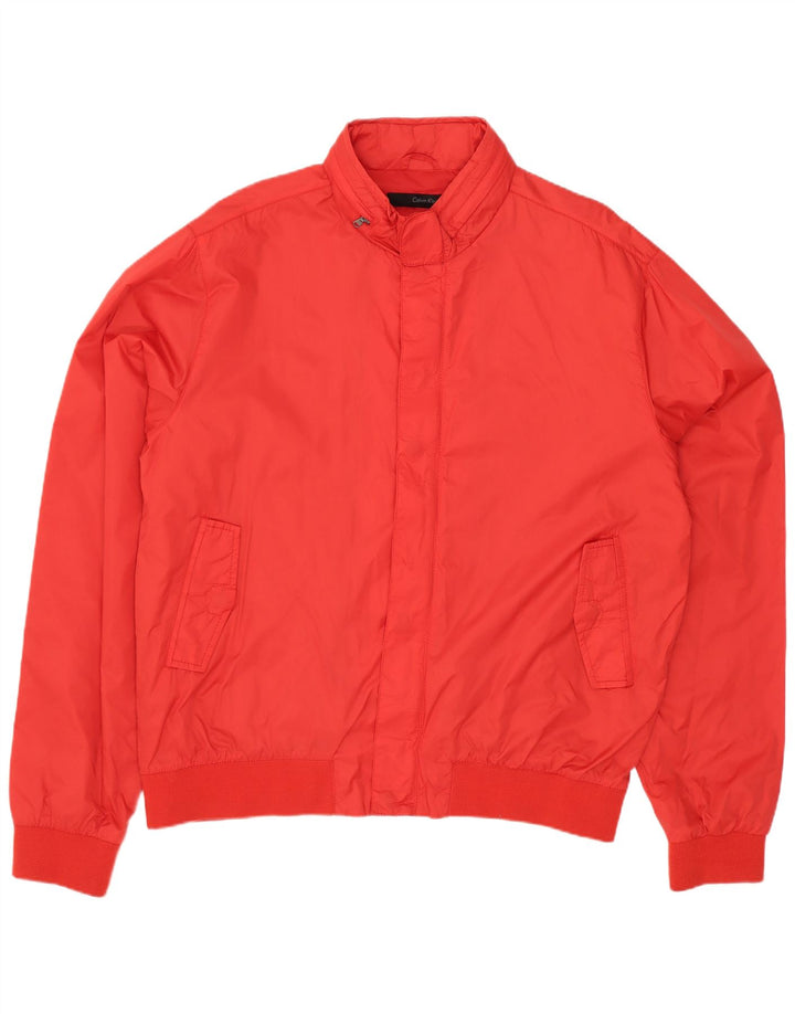 Giubbotto bomber con cappuccio da uomo Calvin Klein Jeans UK 44 2XL Rosso Poliammide