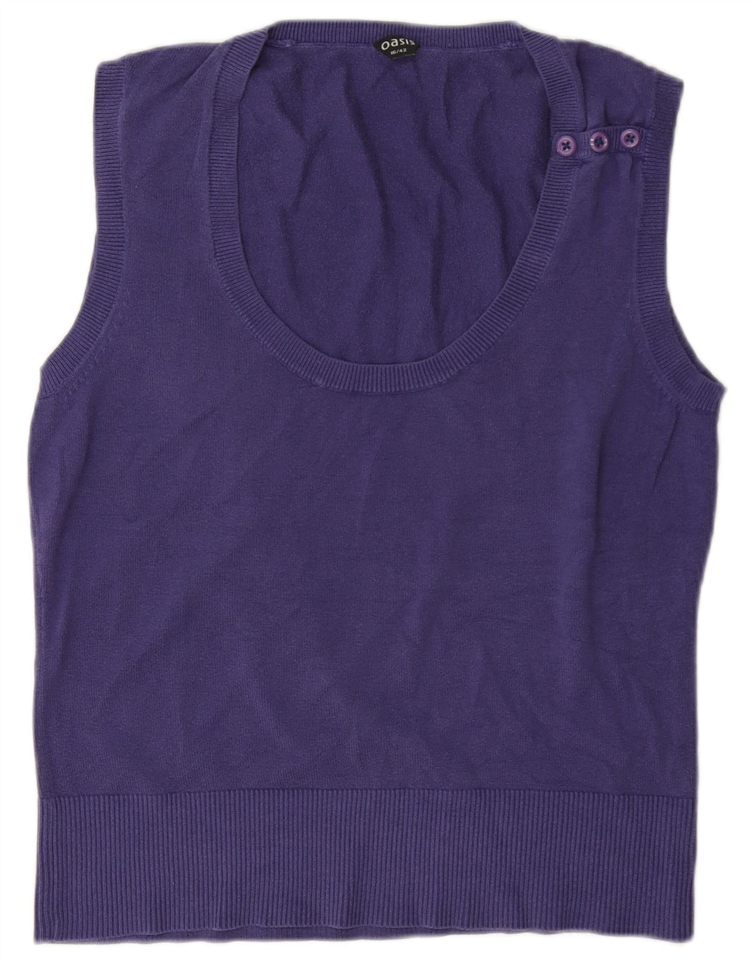 Canotta da donna Oasis UK 16 grande cotone blu navy