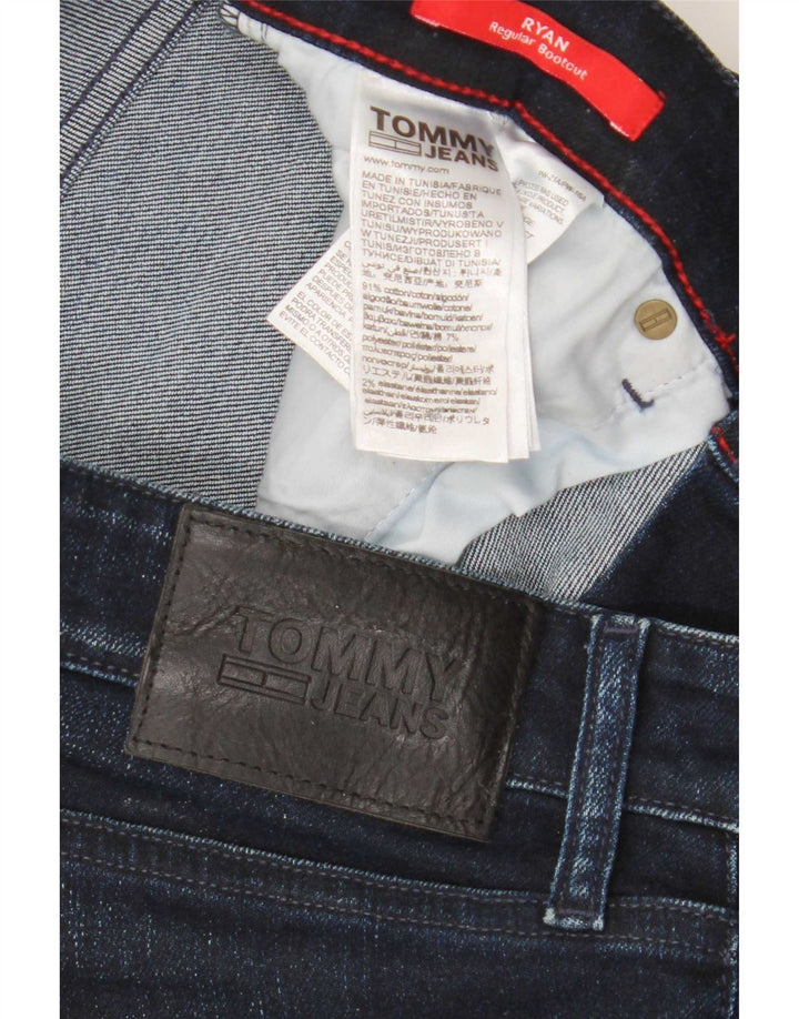 Tommy Hilfiger Uomo Ryan Regular Bootcut Jeans W32 L27 Blu Cotone