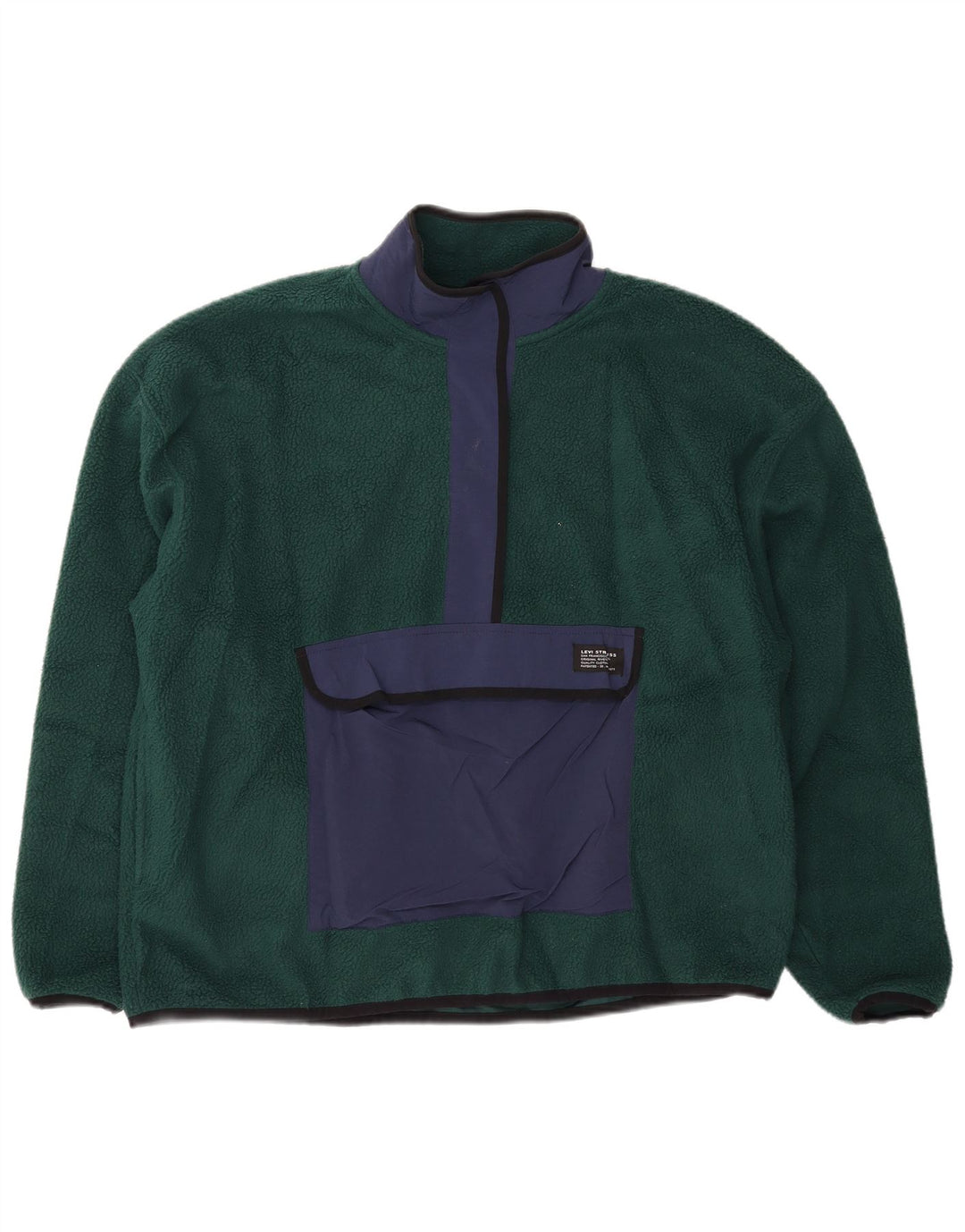Maglione in pile oversize da donna Levi's UK 14 Colorblock verde medio