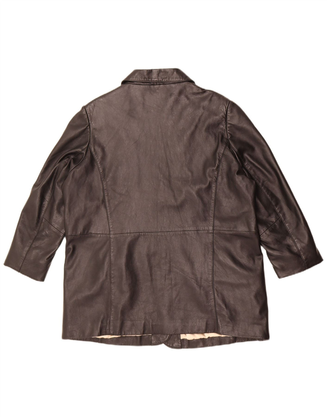 Giacca in pelle oversize da donna Essence UK 18/20 XL Pelle nera