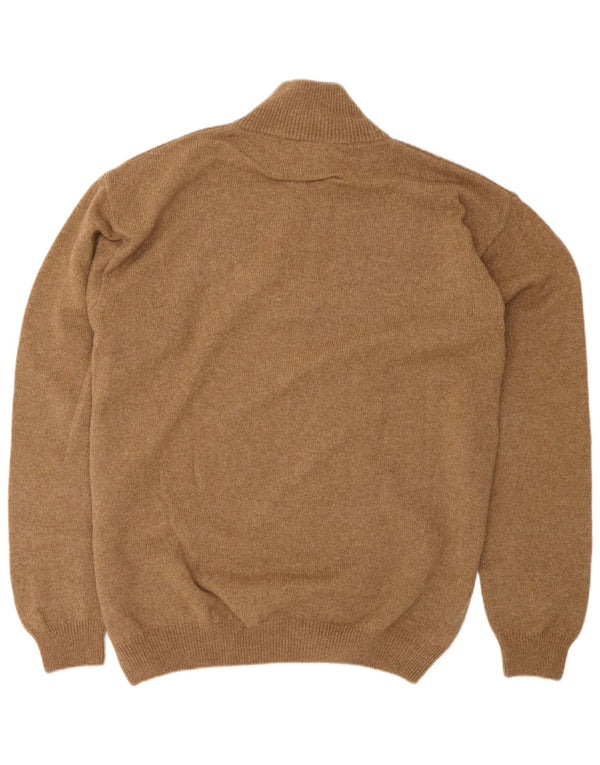 MARLBORO CLASSICS Maglione da uomo con collo con zip 2XL Lana marrone