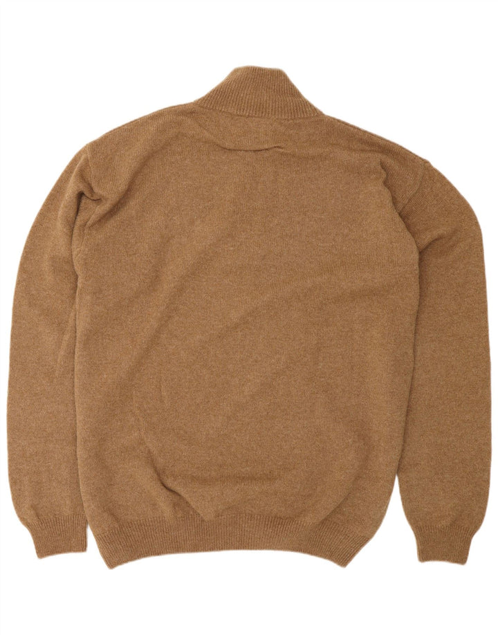 MARLBORO CLASSICS Maglione da uomo con collo con zip 2XL Lana marrone