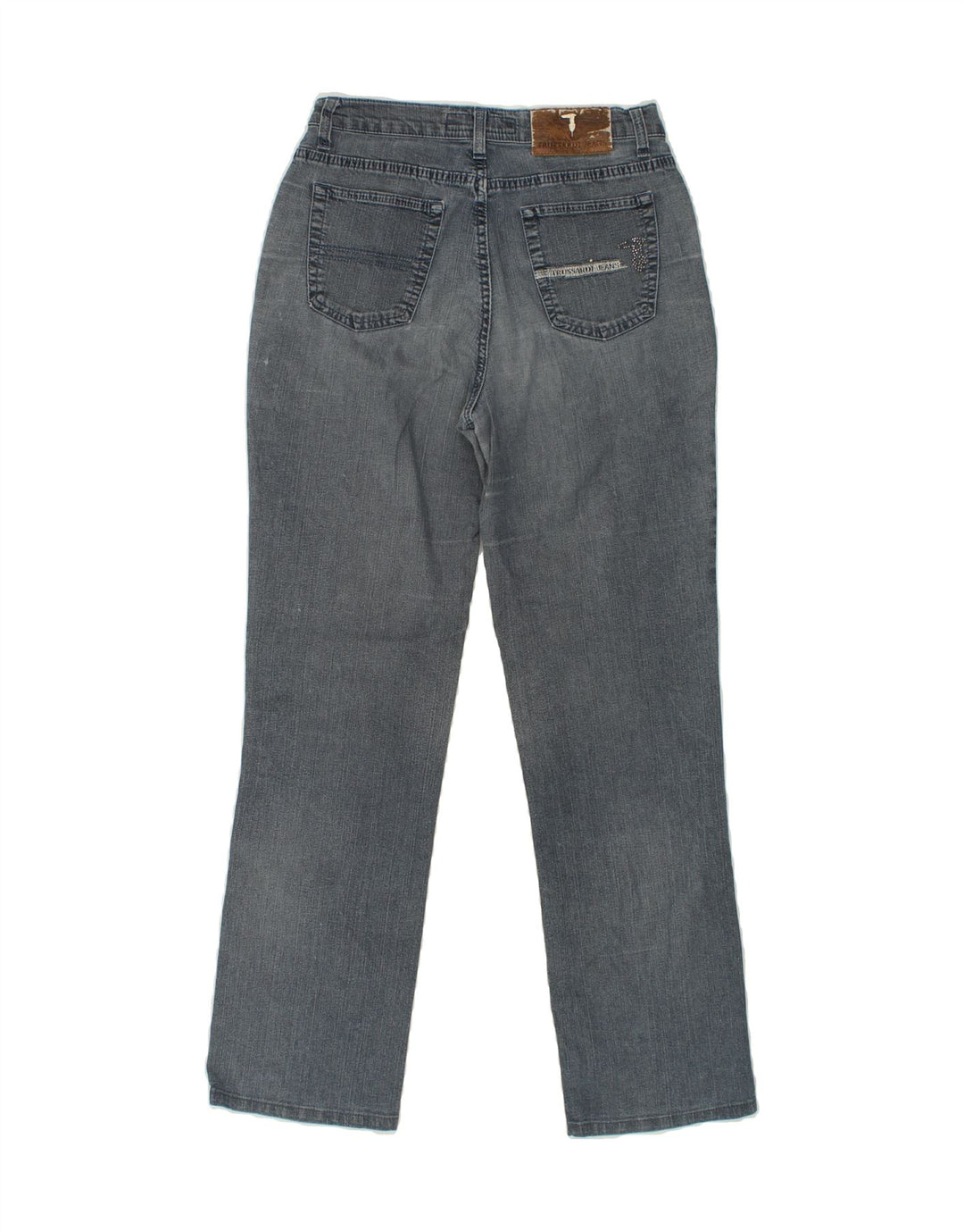 TRUSSARDI Womens Straight Jeans W28 L30 Grey Cotton Vintage Trussardi and Second-Hand Trussardi from Messina Hembry 
