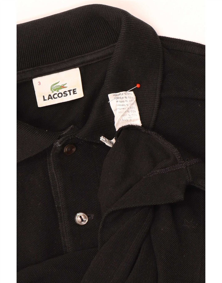 Polo da uomo Lacoste taglia 3 piccola in cotone nero