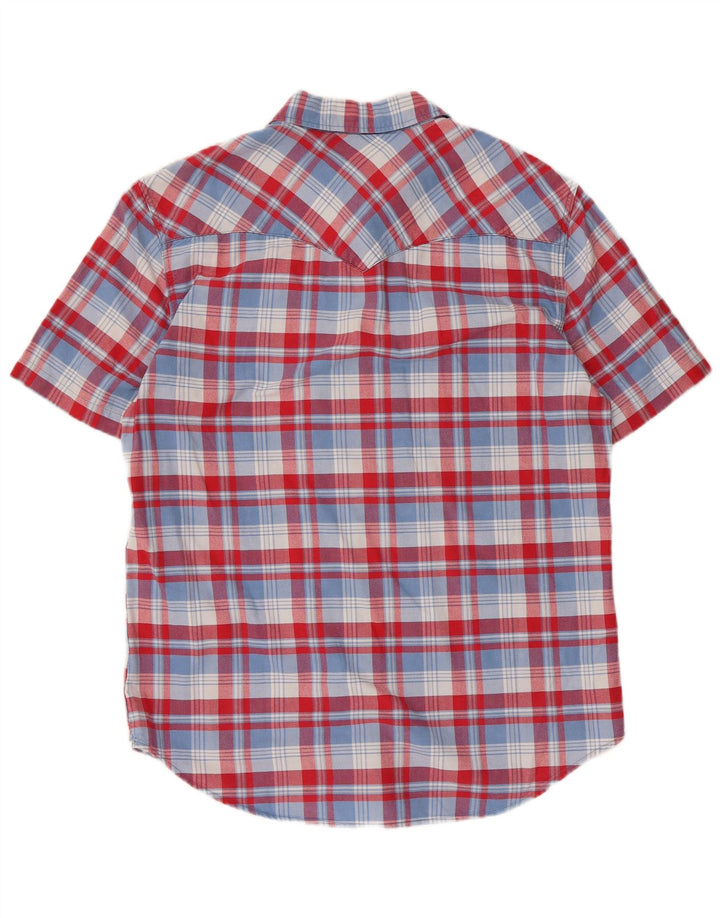 Camicia Levi's da uomo slim fit a maniche corte, cotone a quadri rossi grandi