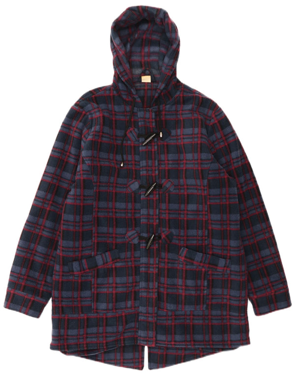 Giacca Parka con cappuccio da donna di Cotton Traders UK 16 grandi quadri blu navy