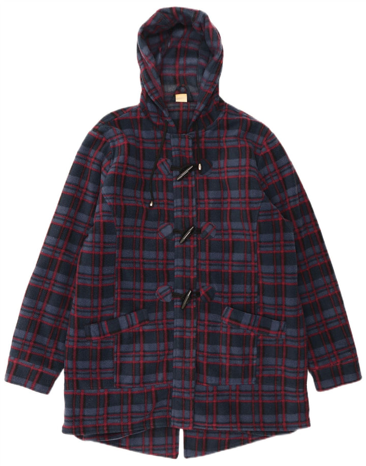 Giacca Parka con cappuccio da donna di Cotton Traders UK 16 grandi quadri blu navy