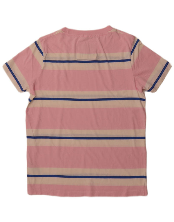 ABERCROMBIE & FITCH Mens Muscle T-Shirt Top XL Pink Striped Cotton