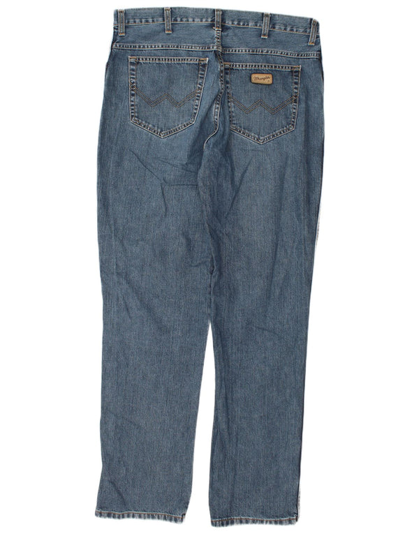 Jeans dritti da uomo Wrangler Texas W38 L36 cotone blu