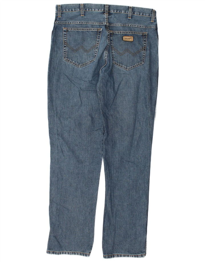 Jeans dritti da uomo Wrangler Texas W38 L36 cotone blu