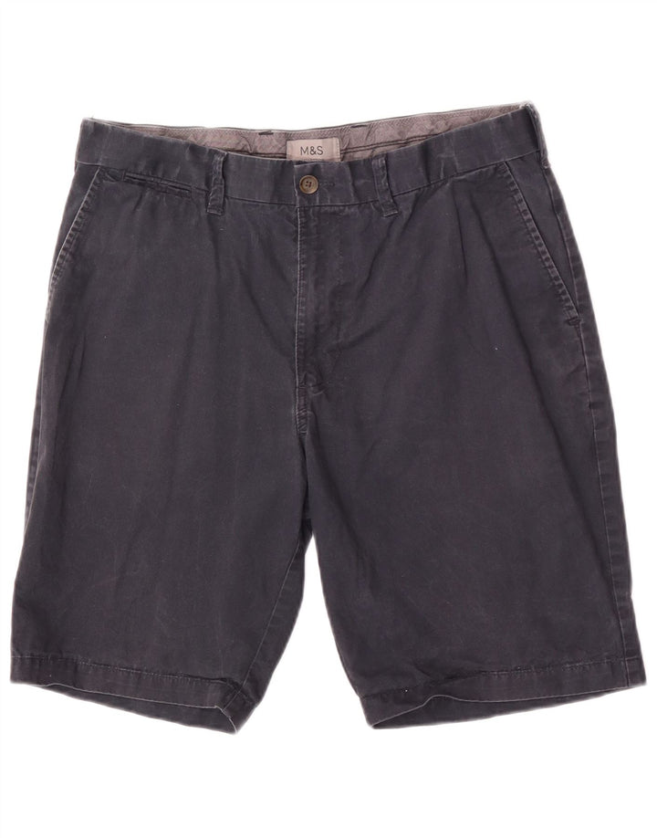 Pantaloncini chino da uomo Marks & Spencer W34 grandi in cotone blu navy