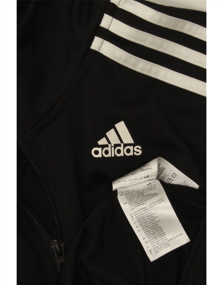 Giacca da ginnastica da uomo Adidas Large nera in poliestere