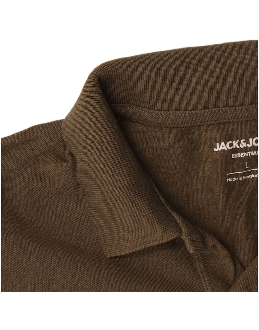 Polo da uomo Jack & Jones grande in cotone kaki