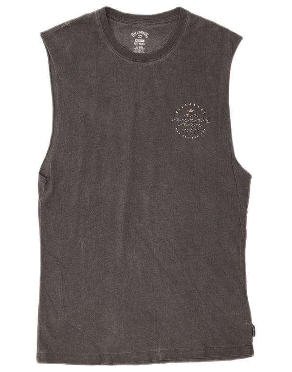 Canotta grafica da uomo Billabong XS in cotone grigio