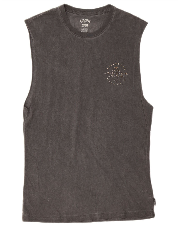 Canotta grafica da uomo Billabong XS in cotone grigio