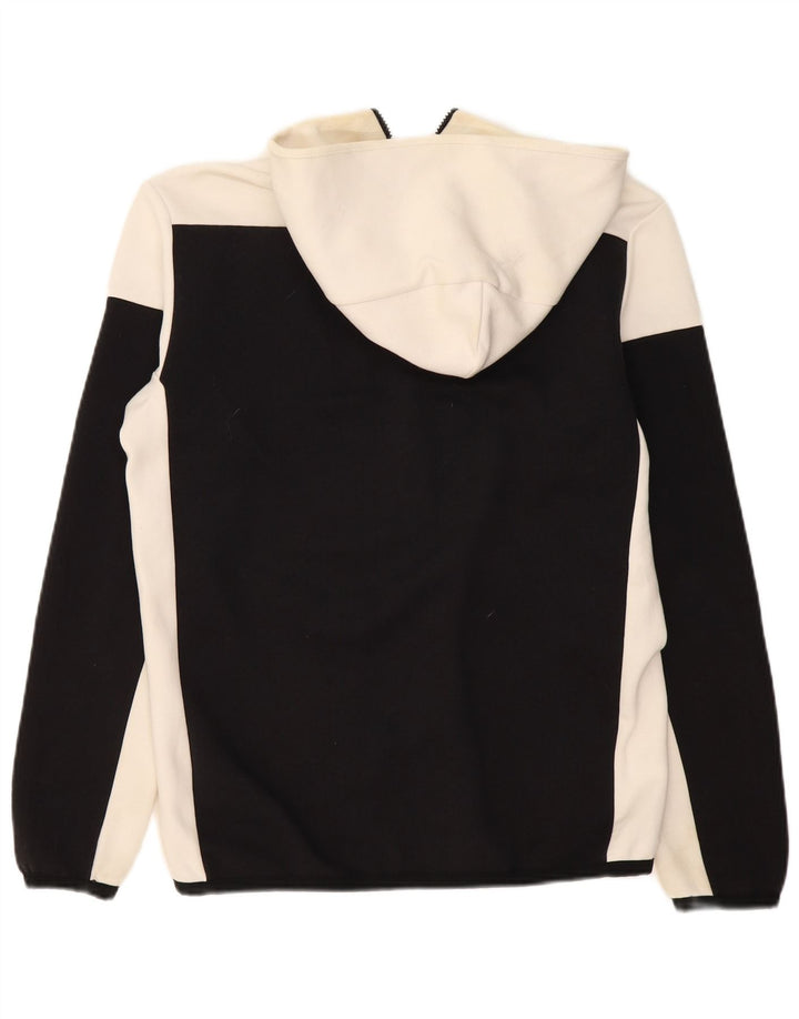 Giacca sportiva da uomo con cappuccio ADIDAS, poliestere color block medio nero