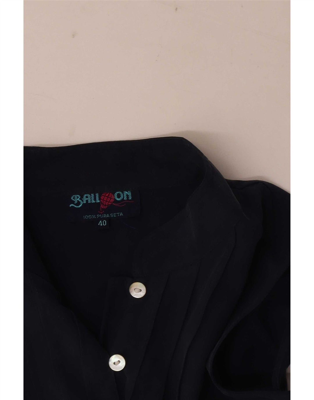 Camicetta senza maniche corta da donna Balloon EU 40 Seta blu navy media