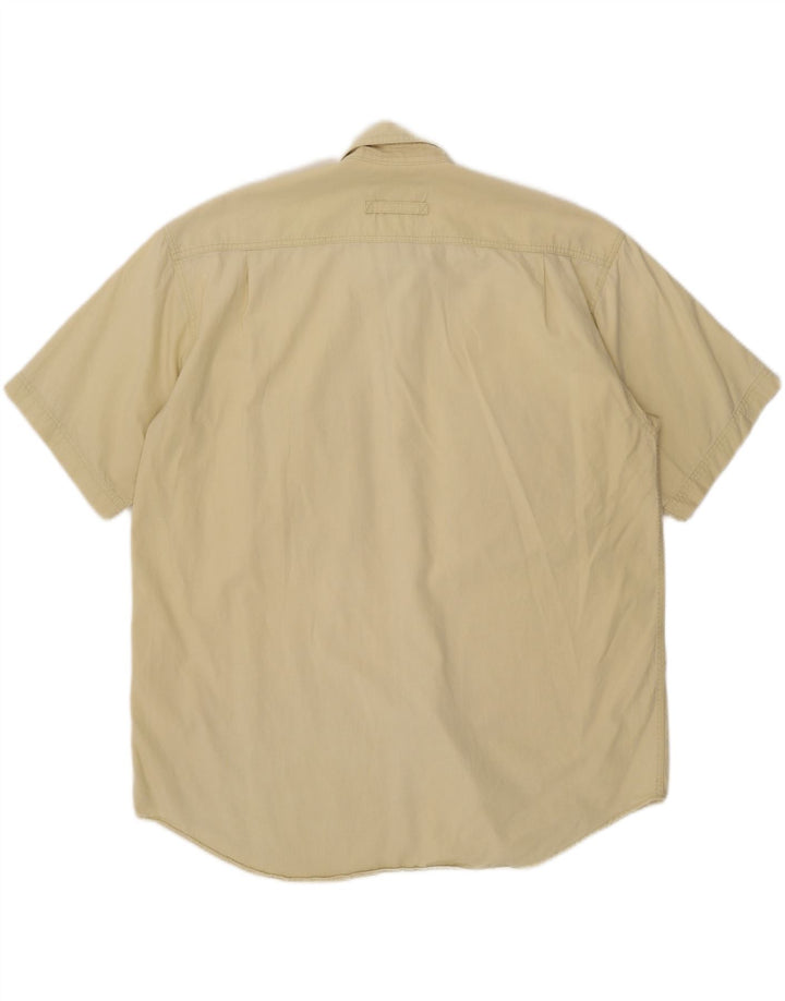 Camicia utility a maniche corte da uomo Camel Active XL in cotone beige
