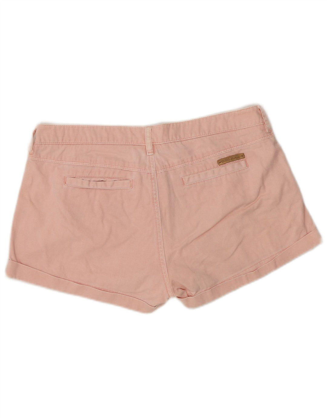 Pantaloncini chino GUESS da donna a vita bassa W28 cotone rosa medio