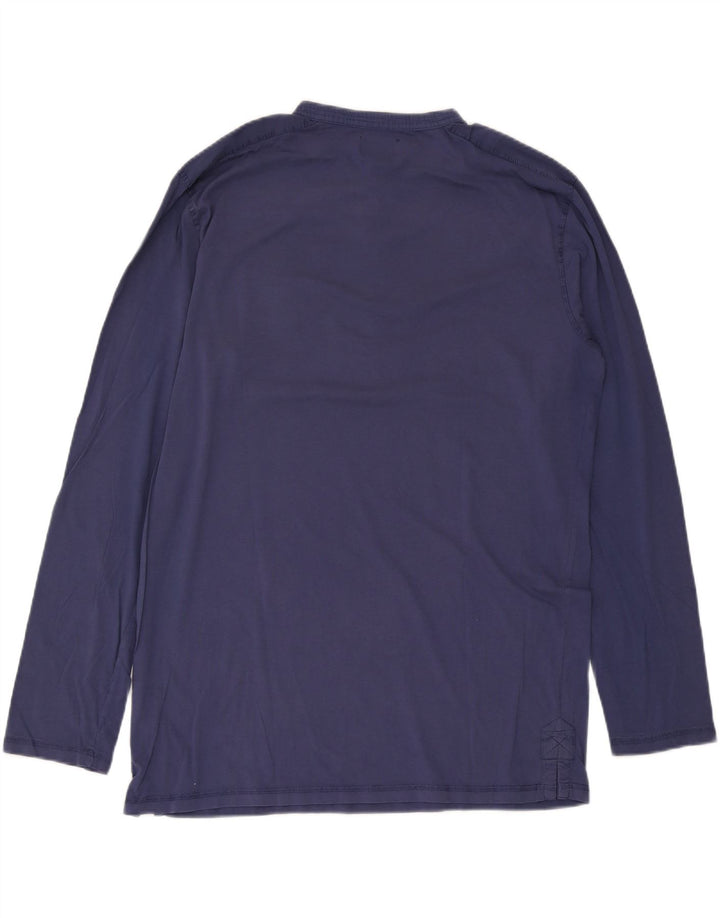 Top Kappa Uomo Manica Lunga 2XL Cotone Blu