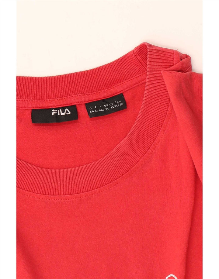 T-shirt grafica da uomo Fila Top XL rossa