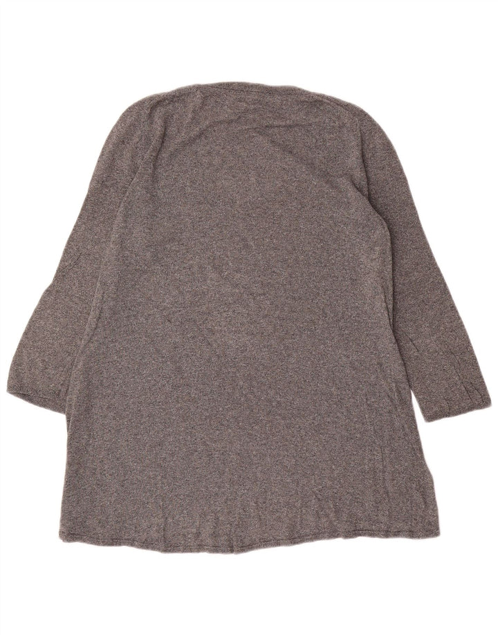 Top tunica manica 3/4 da donna Massimo Dutti UK 14 grande grigio screziato