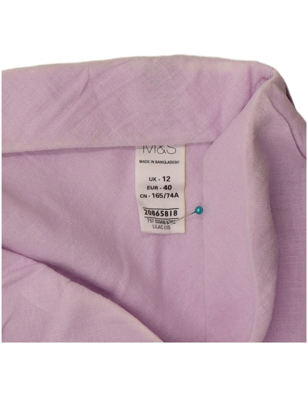 Gonna a trapezio da donna Marks & Spencer UK 12 media W30 lino viola
