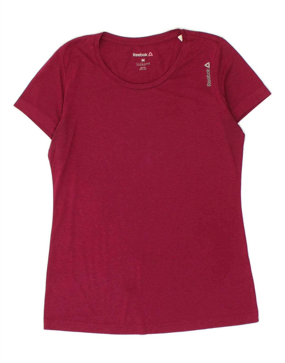 REEBOK Womens T-Shirt Top UK 12 Medium Pink Polyester Vintage Reebok and Second-Hand Reebok from Messina Hembry 
