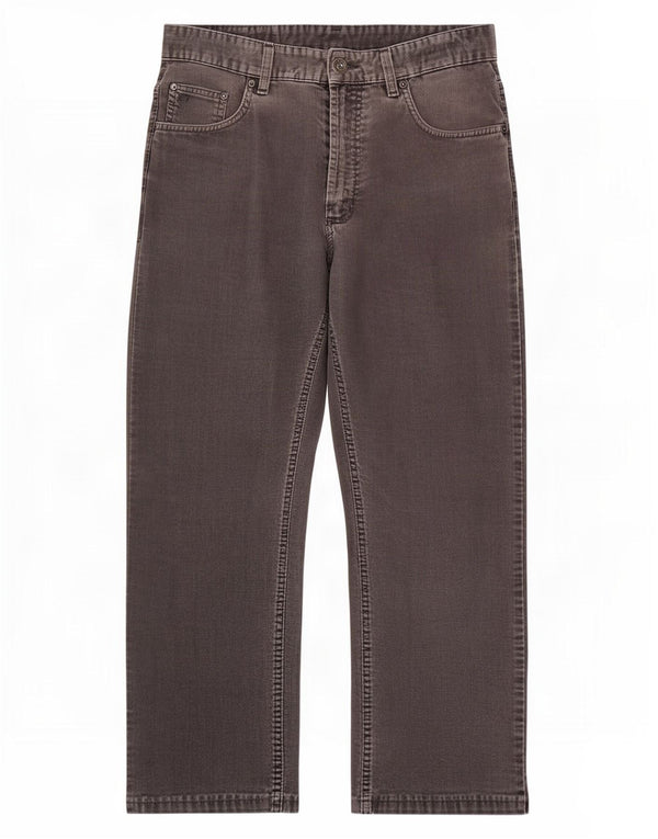 Pantaloni da uomo Gant Jason dritti in velluto a coste W32 L25 cotone grigio
