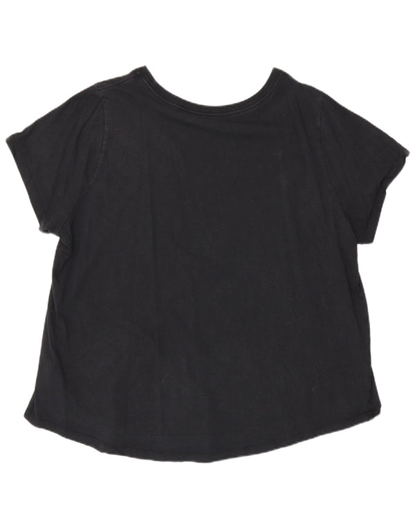T-shirt grafica da donna Nike Top UK 20 2XL cotone nero