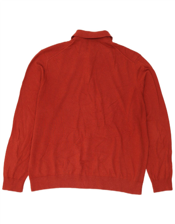 Maglione da uomo Marks & Spencer con collo alto XL in cotone rosso