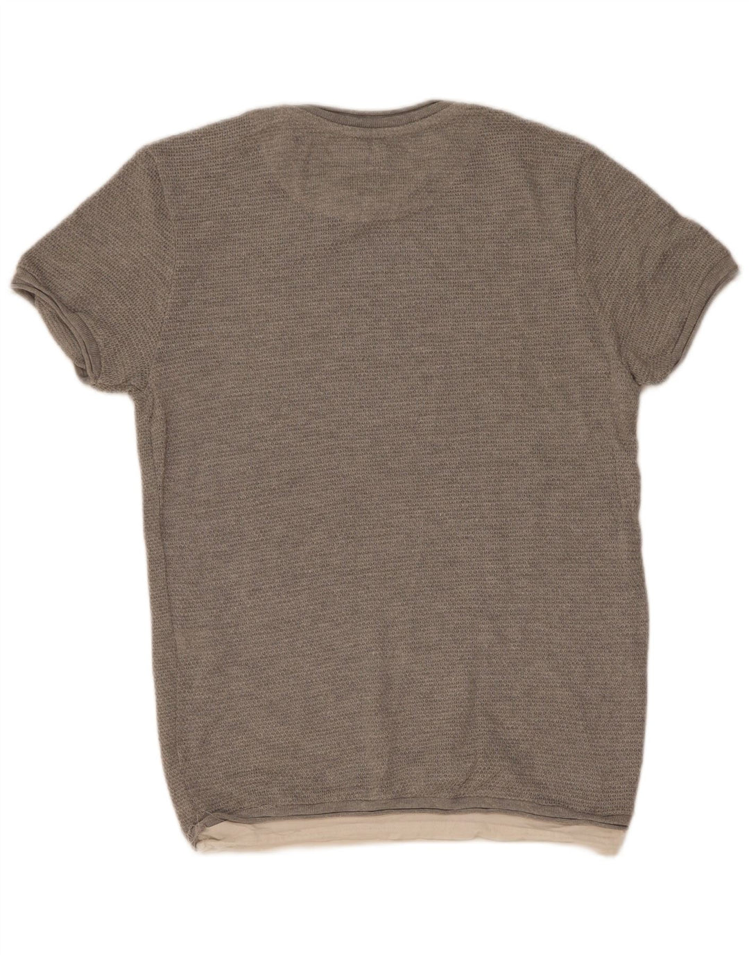 T-shirt Zara da uomo Top in cotone grigio medio