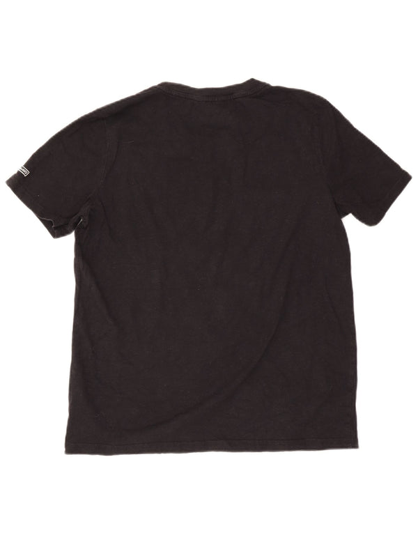 T-shirt grafica da donna Superdry Top UK 12 cotone medio nero