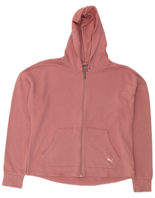 Felpa con cappuccio e zip da donna Puma UK 18 XL Cotone rosa