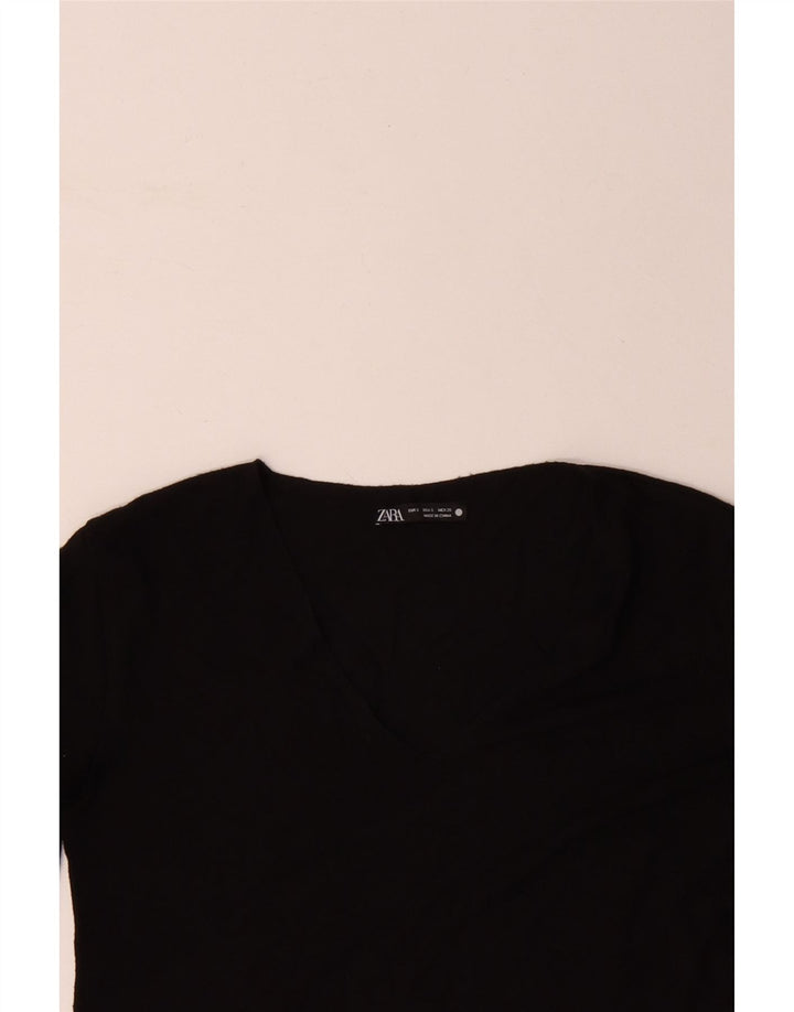 Maglia ZARA da donna a maniche lunghe UK 10 piccola nera