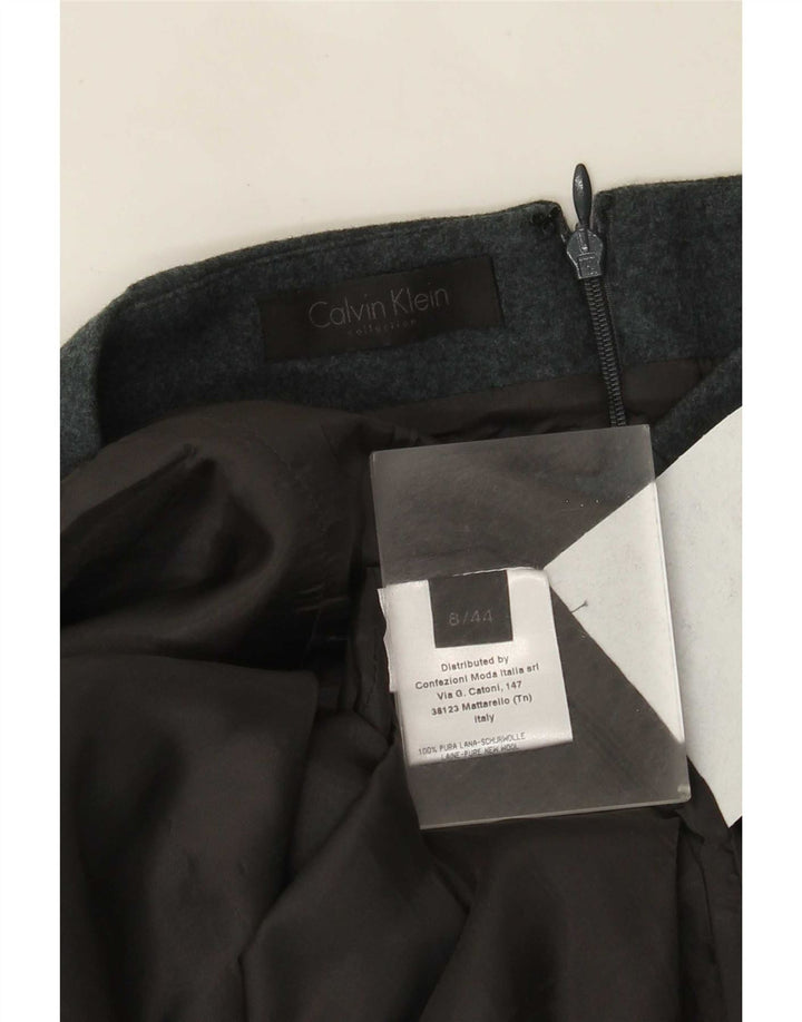 Gonna a tubino da donna Calvin Klein US 8 Medium W32 Lana screziata blu
