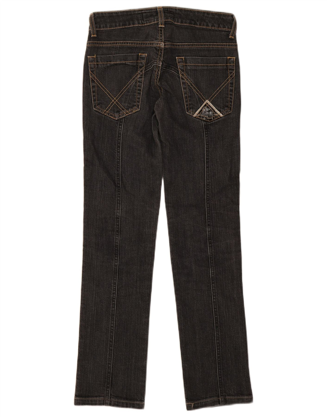 Jeans dritti da donna Roy Rogers W24 L29 cotone blu navy