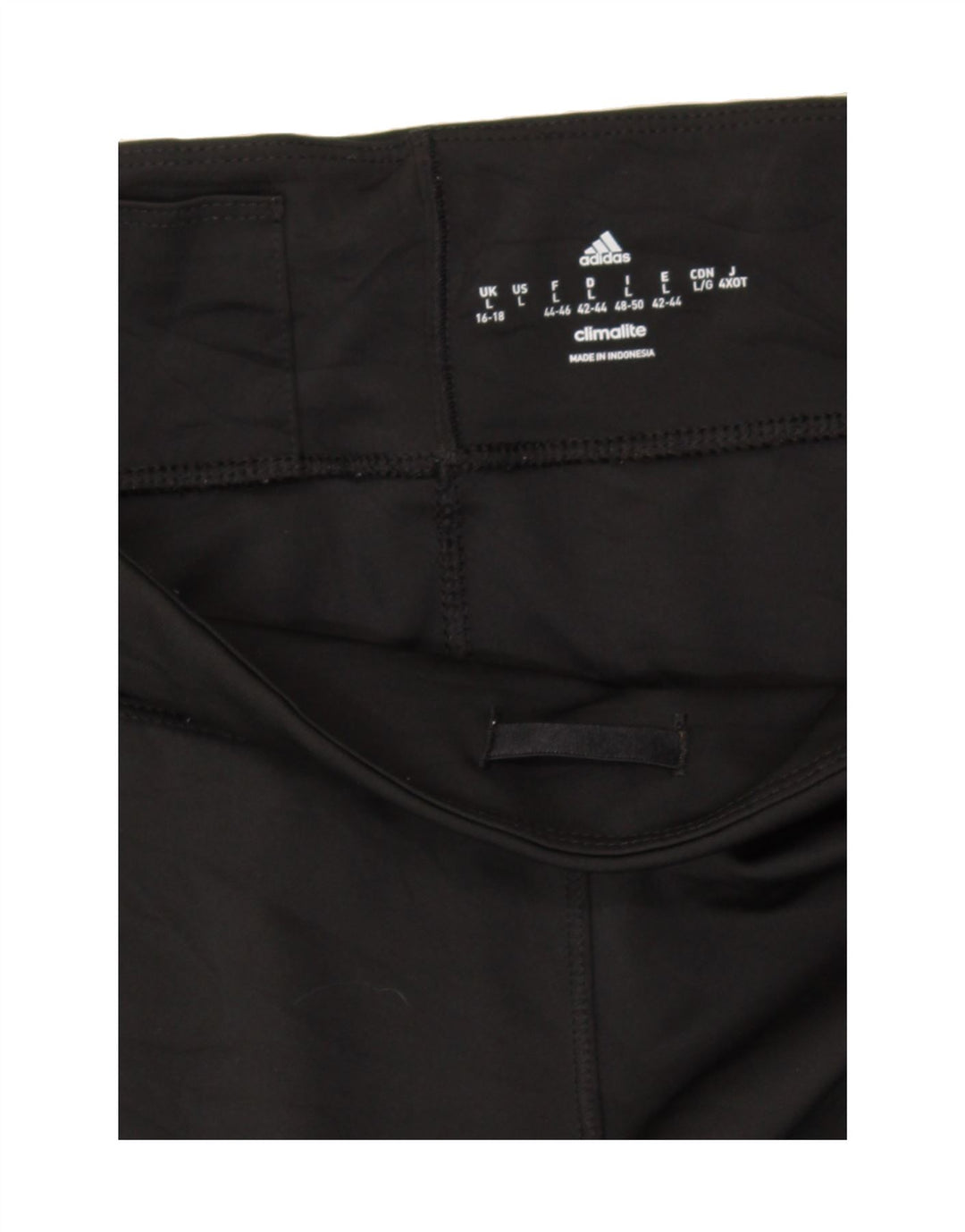 ADIDAS Womens Climalite Leggings UK 16/18 Large Black Polyester Vintage Adidas and Second-Hand Adidas from Messina Hembry 