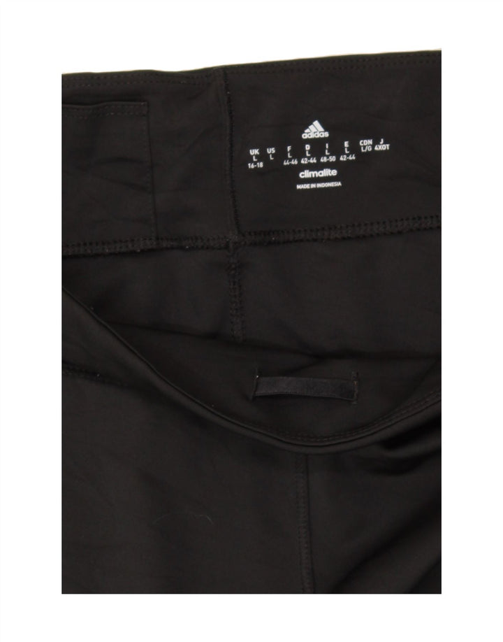 ADIDAS Womens Climalite Leggings UK 16/18 Large Black Polyester Vintage Adidas and Second-Hand Adidas from Messina Hembry 