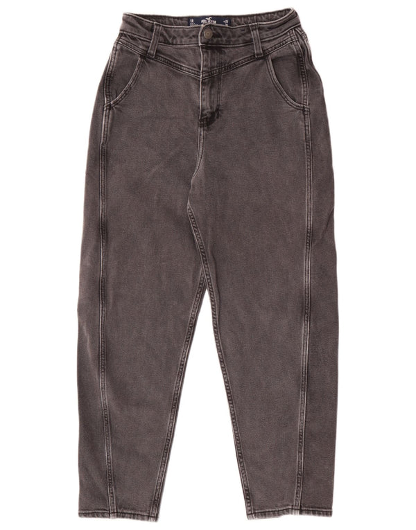 Jeans Hollister Mom a vita alta affusolati da donna US 1 XS W25 L26 Neri