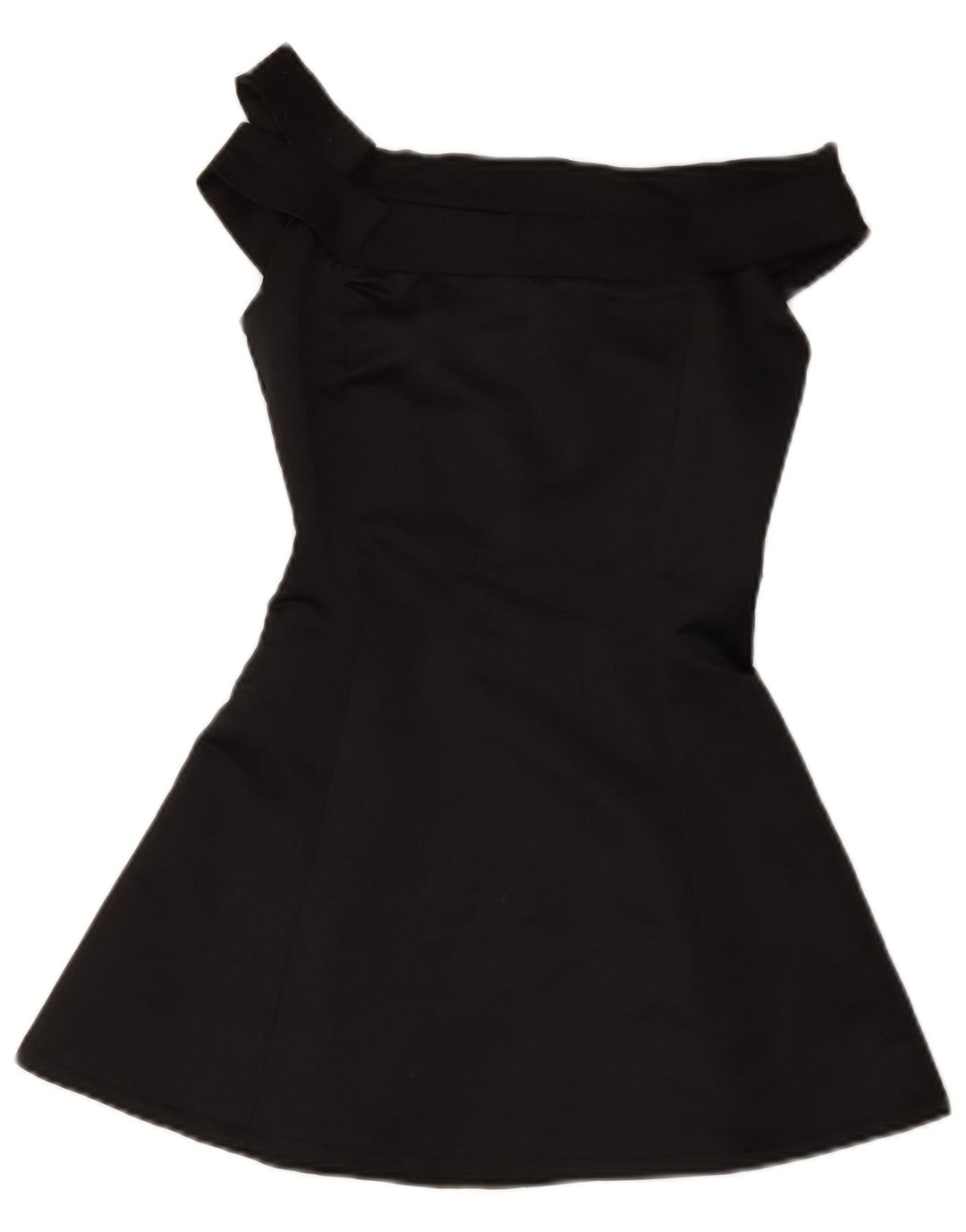 Abito vintage da donna con spalle scoperte mini UK 8 piccolo nero