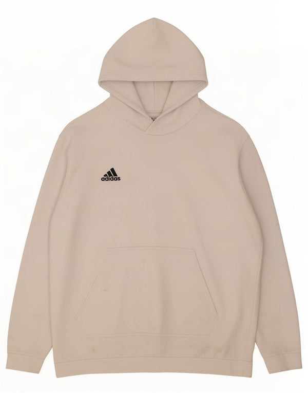 Felpa con cappuccio da uomo Adidas XL in cotone bianco