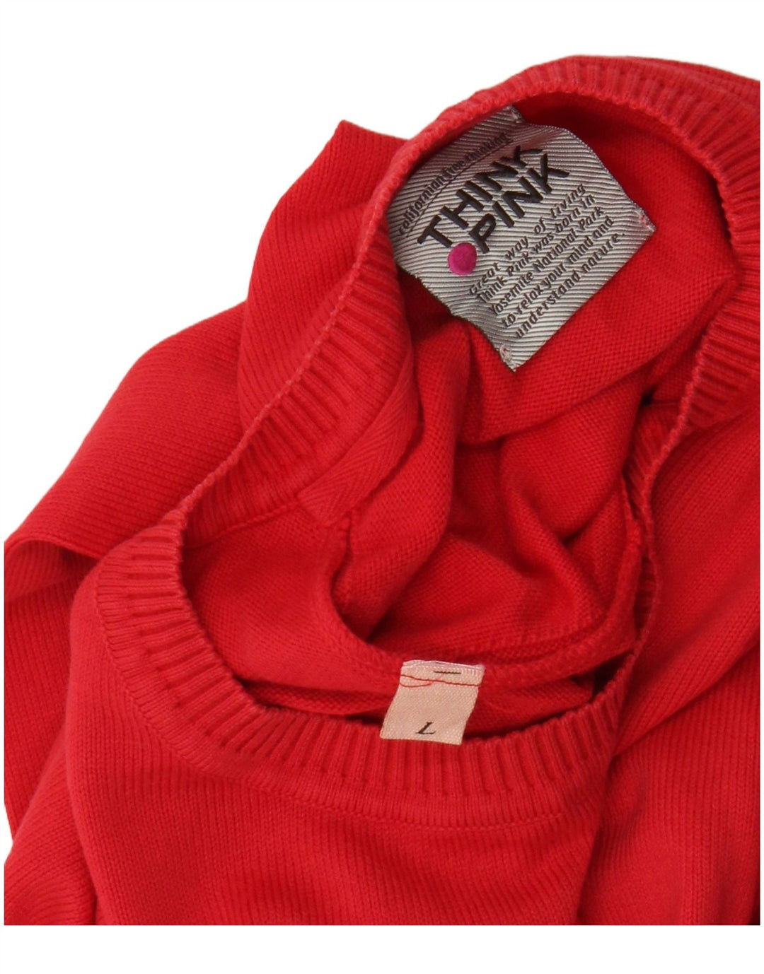 Maglione maglione girocollo da uomo Think Pink grande rosso
