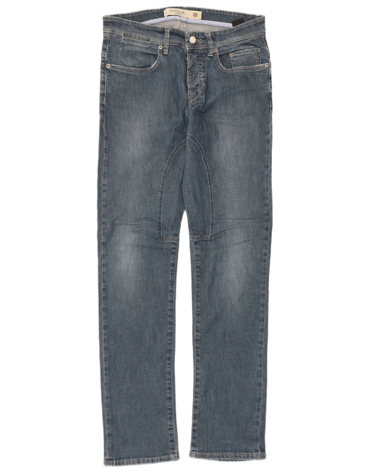 Jeans dritti da uomo SIVIGLIA W32 L32 in cotone blu